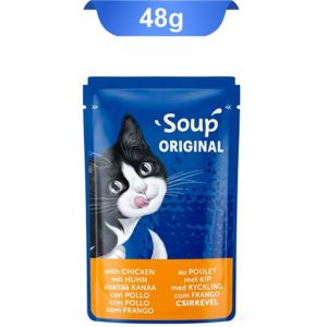 سوپ گربه فليکس طعم مرغ و گوشت 48گرم