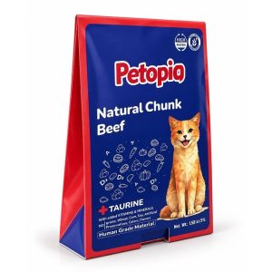پوچ گربه چانک پتوپيا طعم گوشت گاو 185گرم